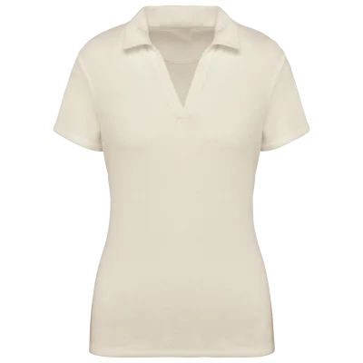 Polo écoresponsable en éponge femme