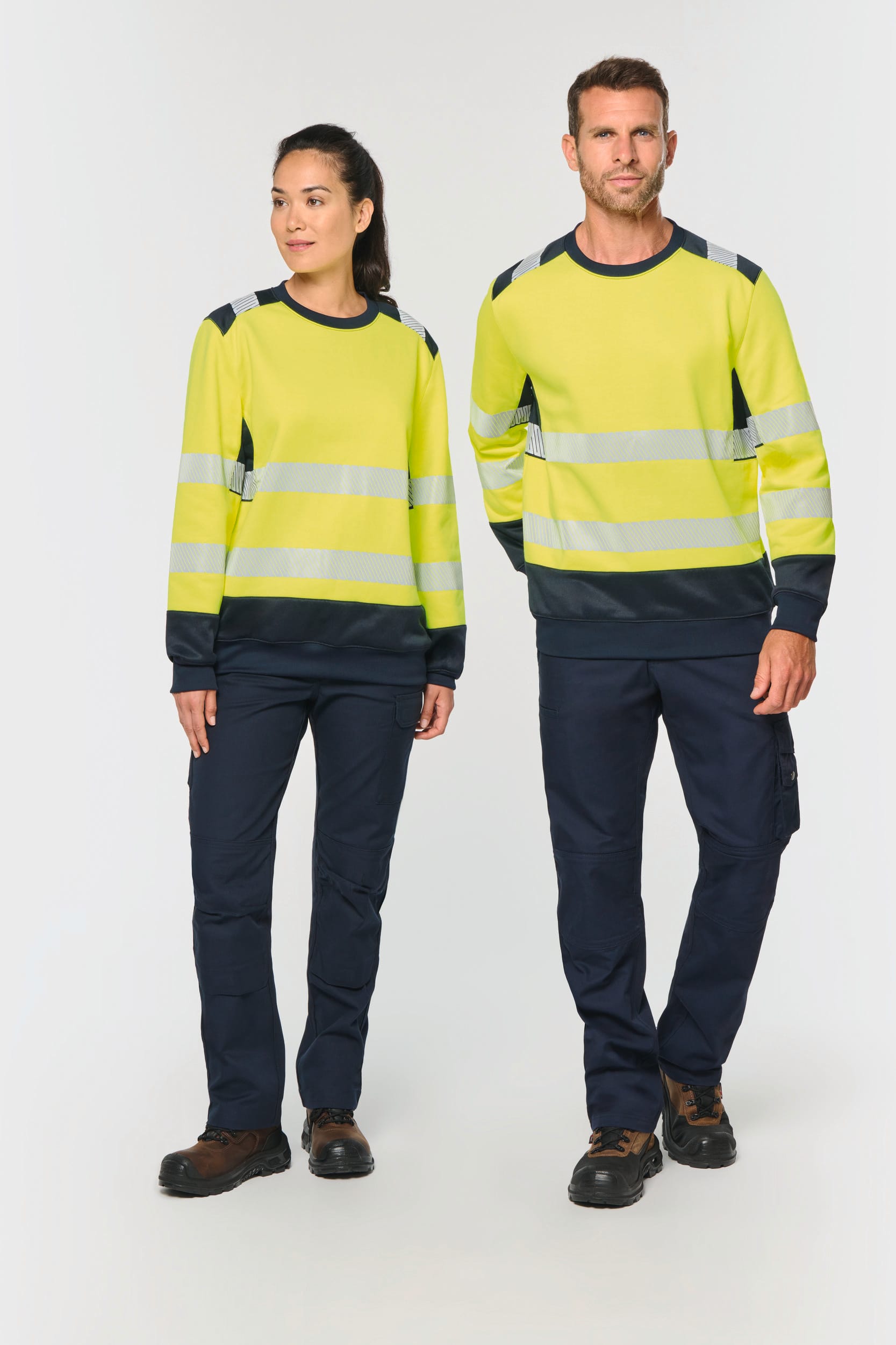 Sweat-shirt de sécurité recyclé col rond unisexe