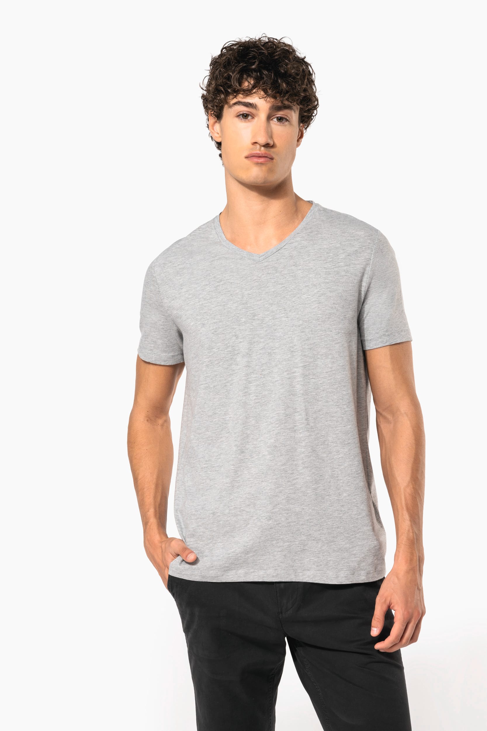 T-shirt manches courtes col V homme