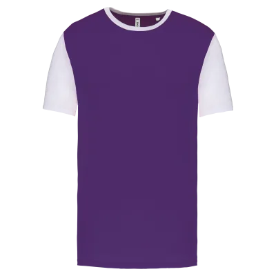 Maillot multisport manches courtes bicolore unisexe
