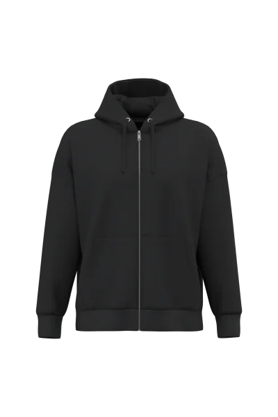 Sweat-shirt écoresponsable zippé à capuche oversize unisexe