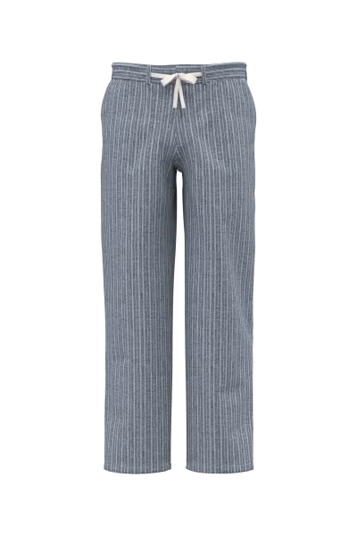 Pantalon rayé en lin homme