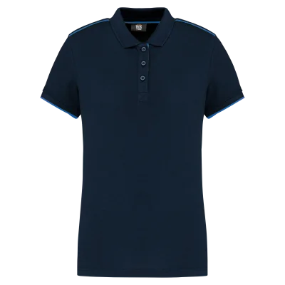 Polo Day To Day contrasté manches courtes femme
