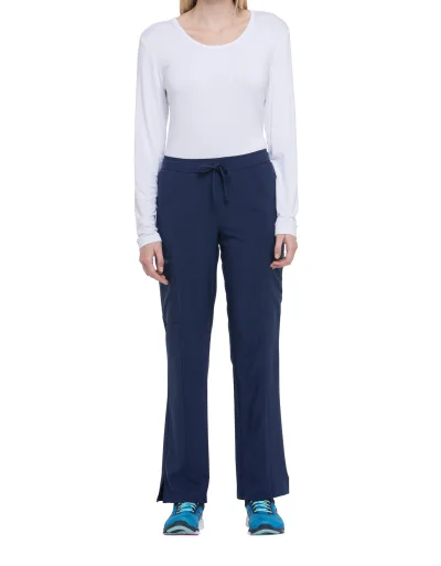 Pantalon à taille mi-haute avec cordon de serrage pour femme