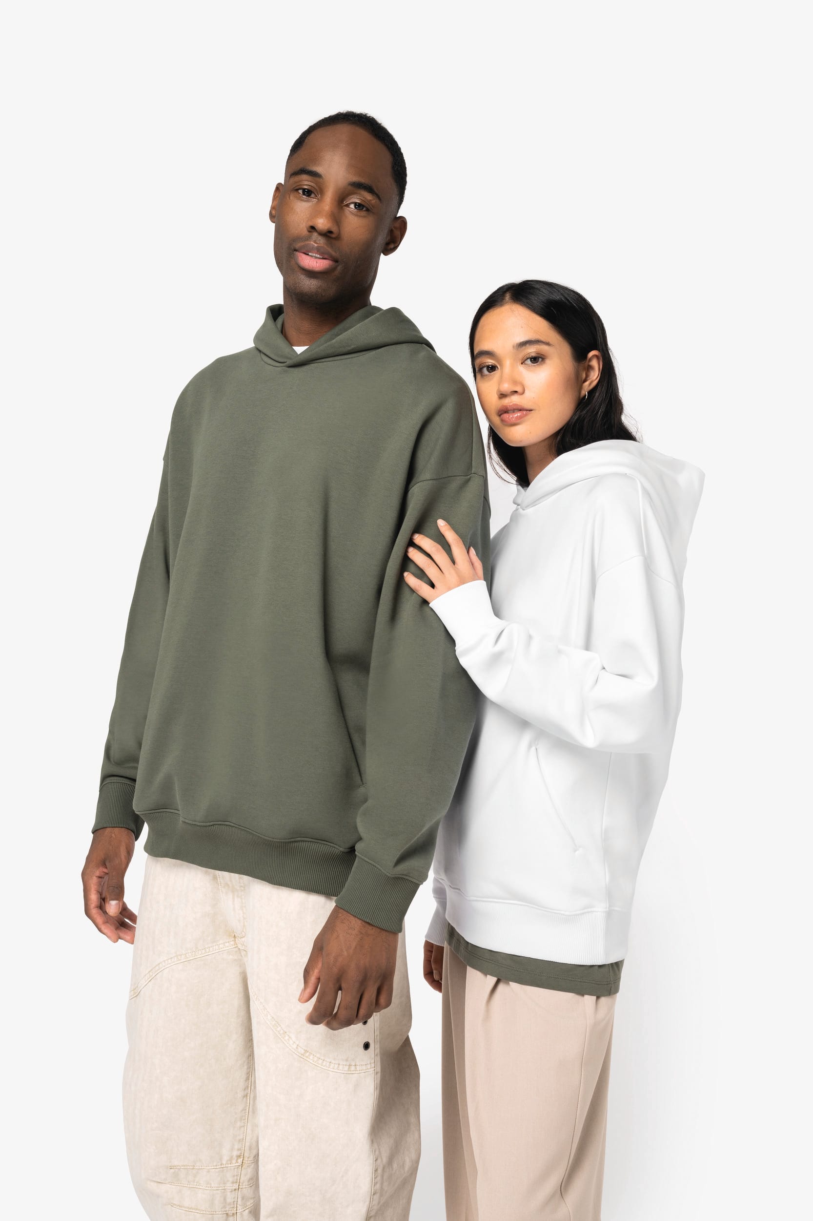 Sweat-shirt écoresponsable à capuche oversize unisexe