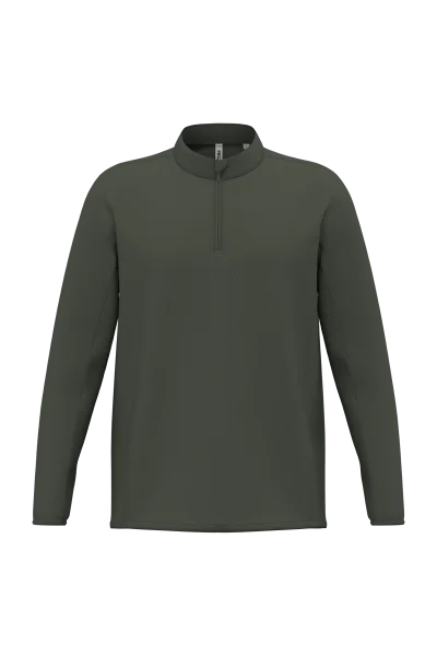 T-shirt outdoor col 1/4 zip manches longues unisexe