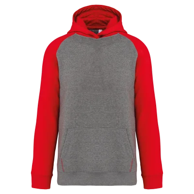 Sweat-shirt capuche bicolore enfant