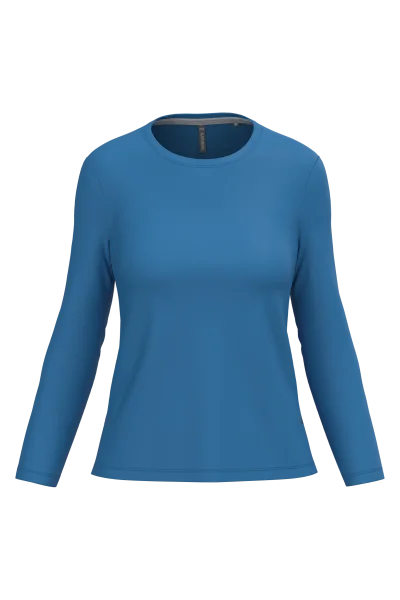 T-shirt col rond manches longues femme