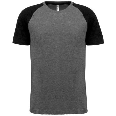 T-shirt triblend bicolore sport manches courtes unisexe