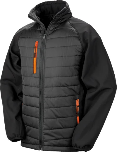 Veste softshell rembourrée black compass recyclée