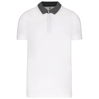Polo jersey bicolore homme
