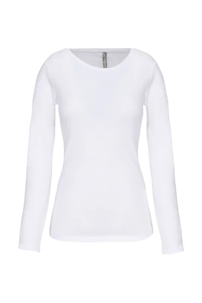 T-shirt col rond manches longues femme