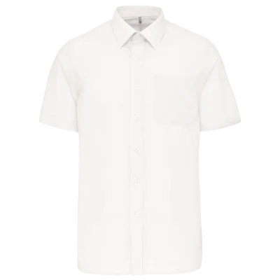 Chemise popeline polycoton manches courtes entretien facile homme