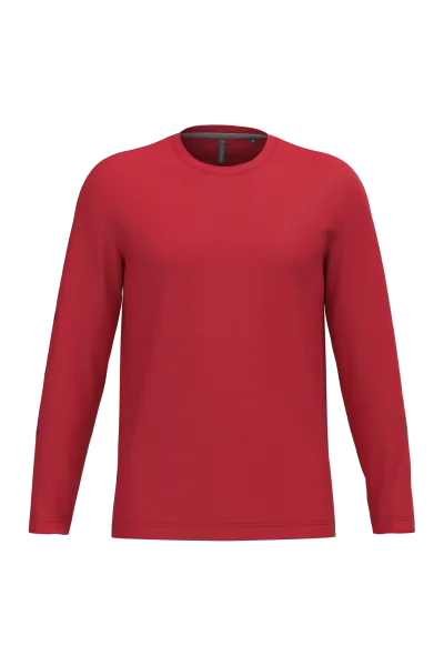 T-shirt col rond manches longues homme