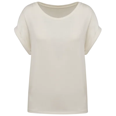 T-shirt écoresponsable manches à revers femme