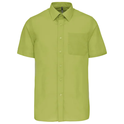 Chemise popeline polycoton manches courtes entretien facile homme