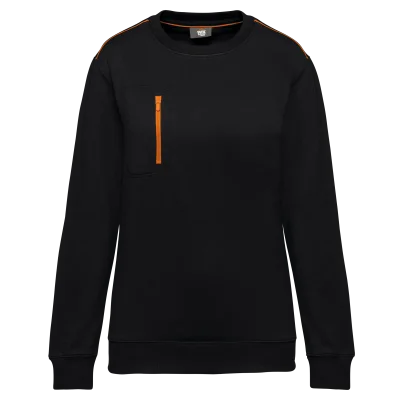 Sweat-shirt Day To Day zip poche contrastée unisexe