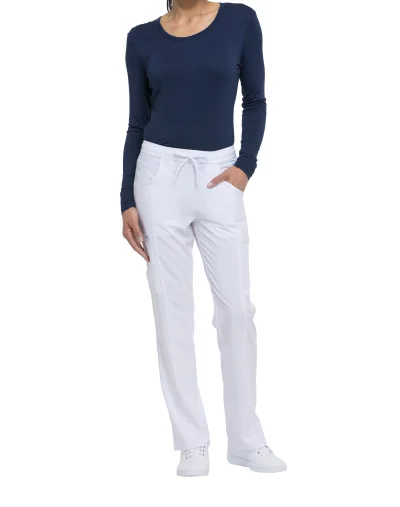 Pantalon à taille mi-haute avec cordon de serrage pour femme