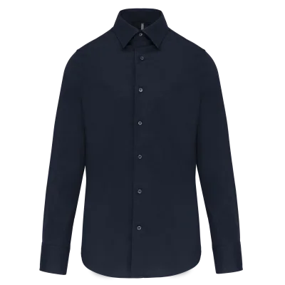 Chemise coton / élasthanne manches longues homme