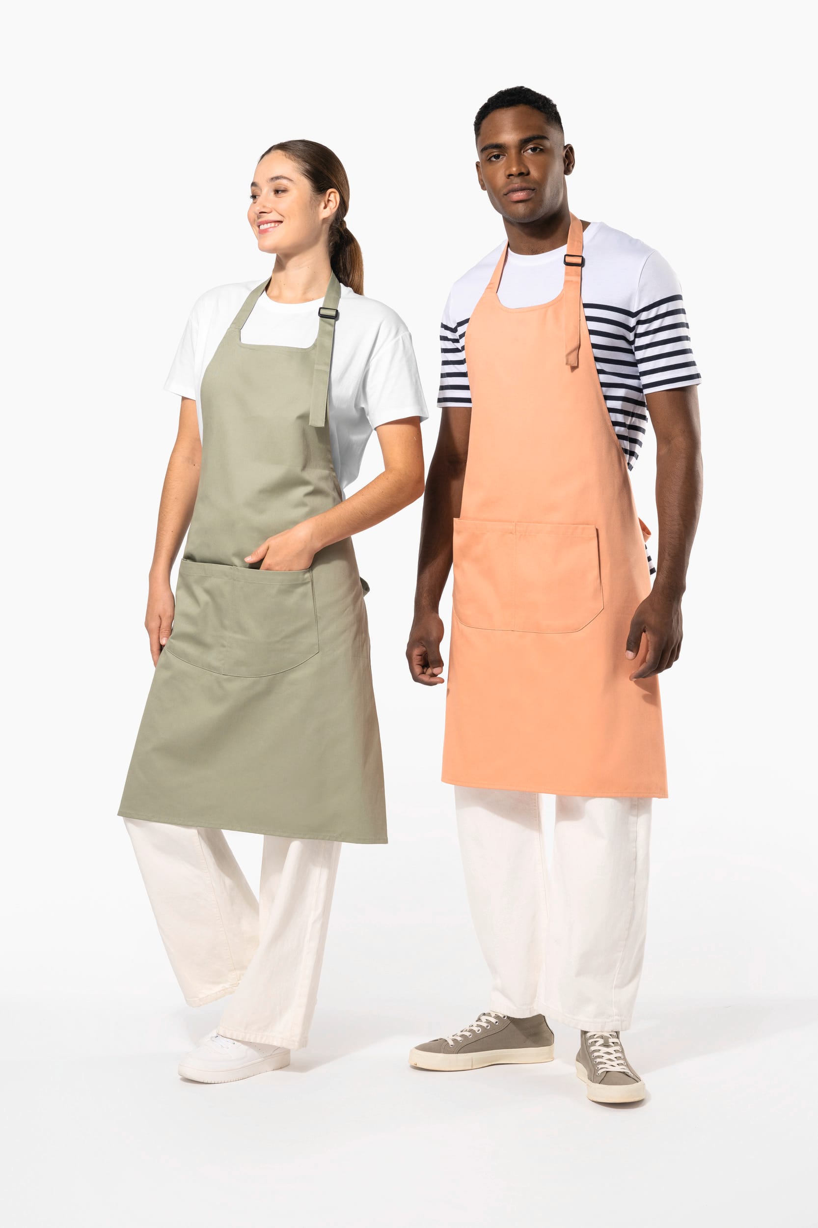 Tablier avec poche en coton Bio