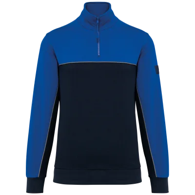 Sweat-shirt écoresponsable col zippé unisexe