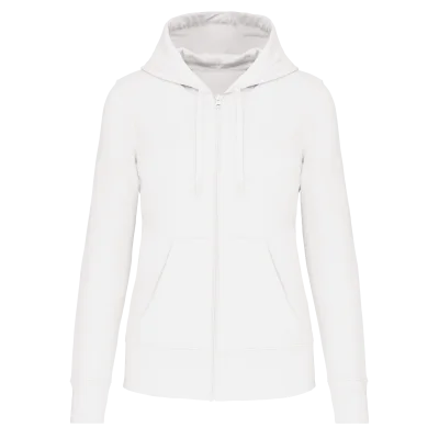 Sweat-shirt écoresponsable zippé à capuche femme
