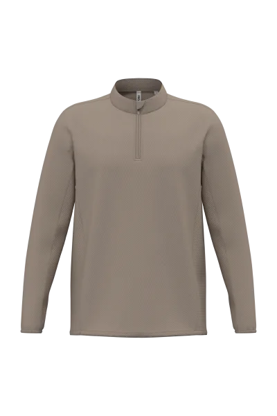 T-shirt outdoor col 1/4 zip manches longues unisexe