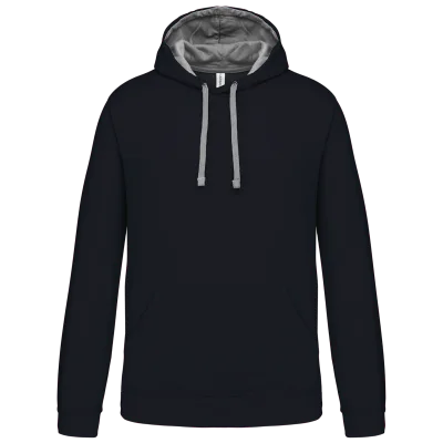 Sweat-shirt capuche contrastée homme