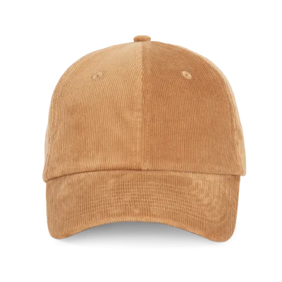 Casquette en velours profil bas