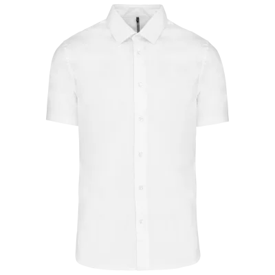 Chemise coton / élasthanne manches courtes