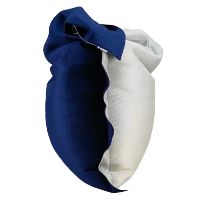 Pouf déhoussable bicolore - Grand modèle