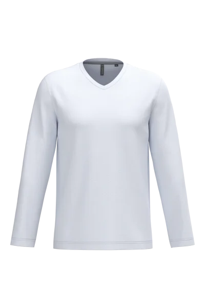 T-shirt col V manches longues homme