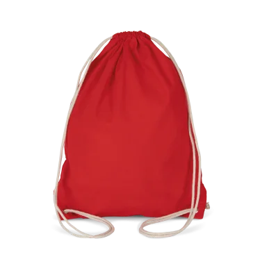 Sac à dos en coton avec cordelettes