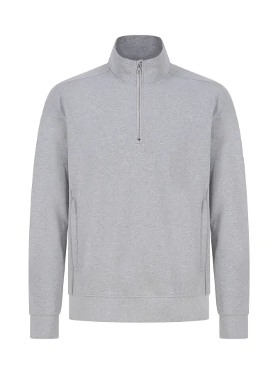 Sweat-shirt col zippé unisexe