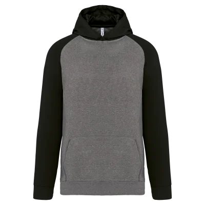 Sweat-shirt capuche bicolore enfant