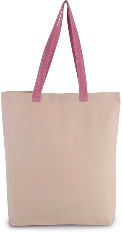 Sac shopping à soufflet avec poignées contrastées
