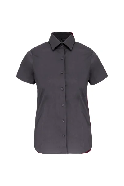Chemise coton / élasthanne manches courtes femme