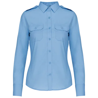Chemise pilote manches longues femme