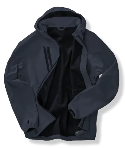 Veste Softshell 3 couches recyclée à capuche unisexe