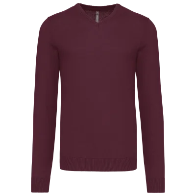 Pull col V homme