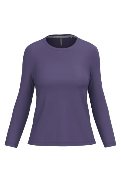 T-shirt col rond manches longues femme
