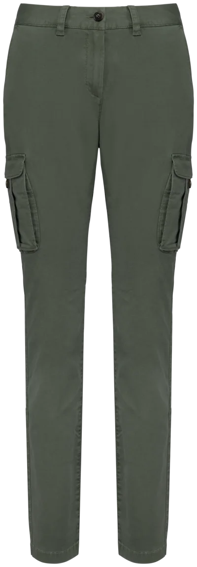 Pantalon cargo écoresponsable délavé femme