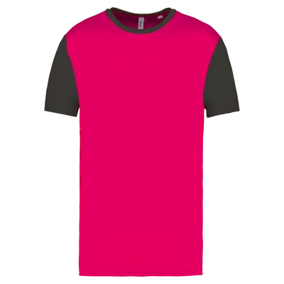 Maillot multisport manches courtes bicolore unisexe