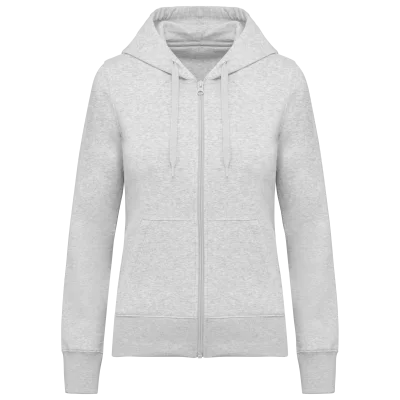 Sweat-shirt écoresponsable zippé à capuche femme
