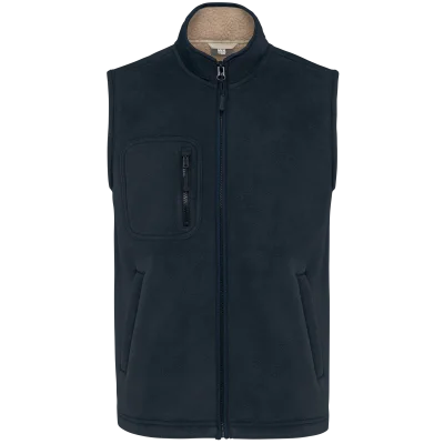 Bodywarmer polaire avec intérieur sherpa unisexe