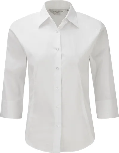 Chemise fittée femme manches 3/4