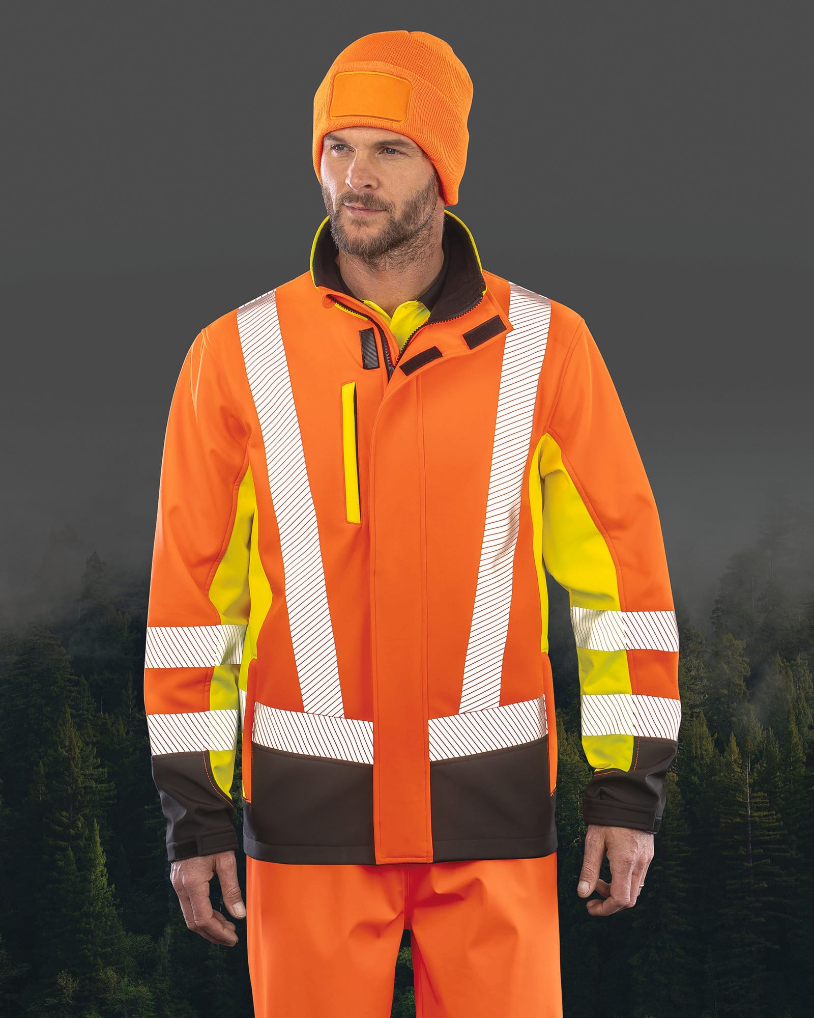 Veste softshell de sécurité recyclé 3 couches