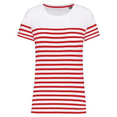 T-shirt marin col rond Bio femme