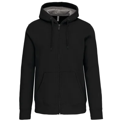 Sweat-shirt zippé capuche unisexe