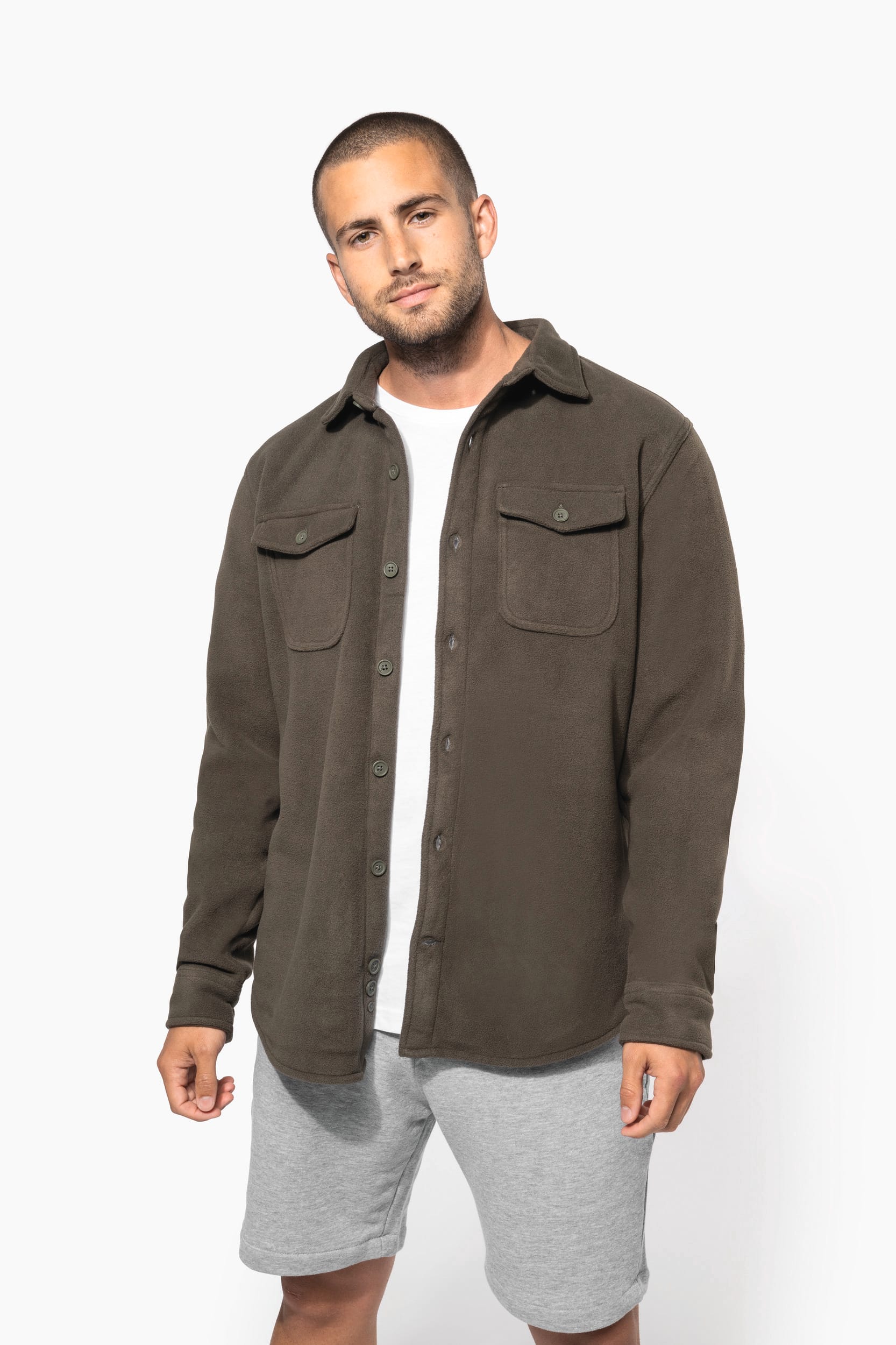 Surchemise polaire doublée sherpa polaire homme